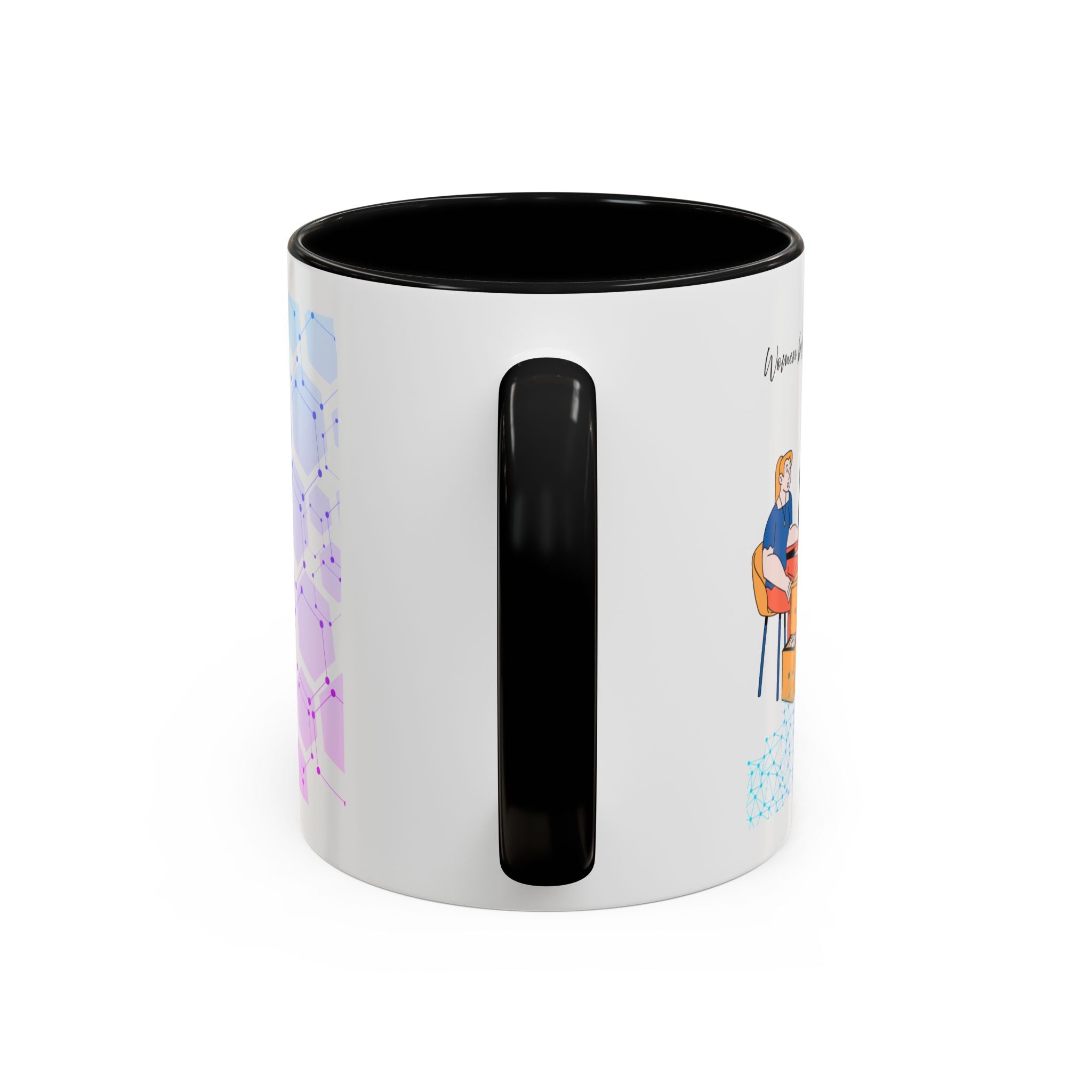 Accent Coffee Mug — 'Designs Are Being Made' Tech & Creative Team Illustration