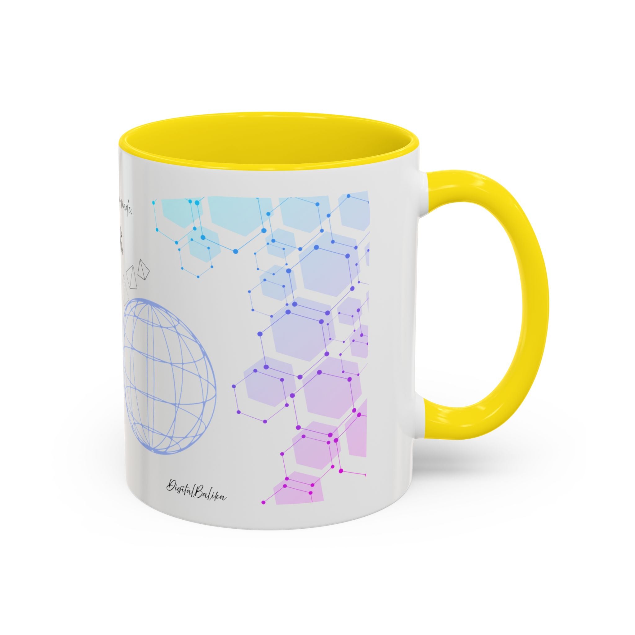 Accent Coffee Mug — 'Designs Are Being Made' Tech & Creative Team Illustration