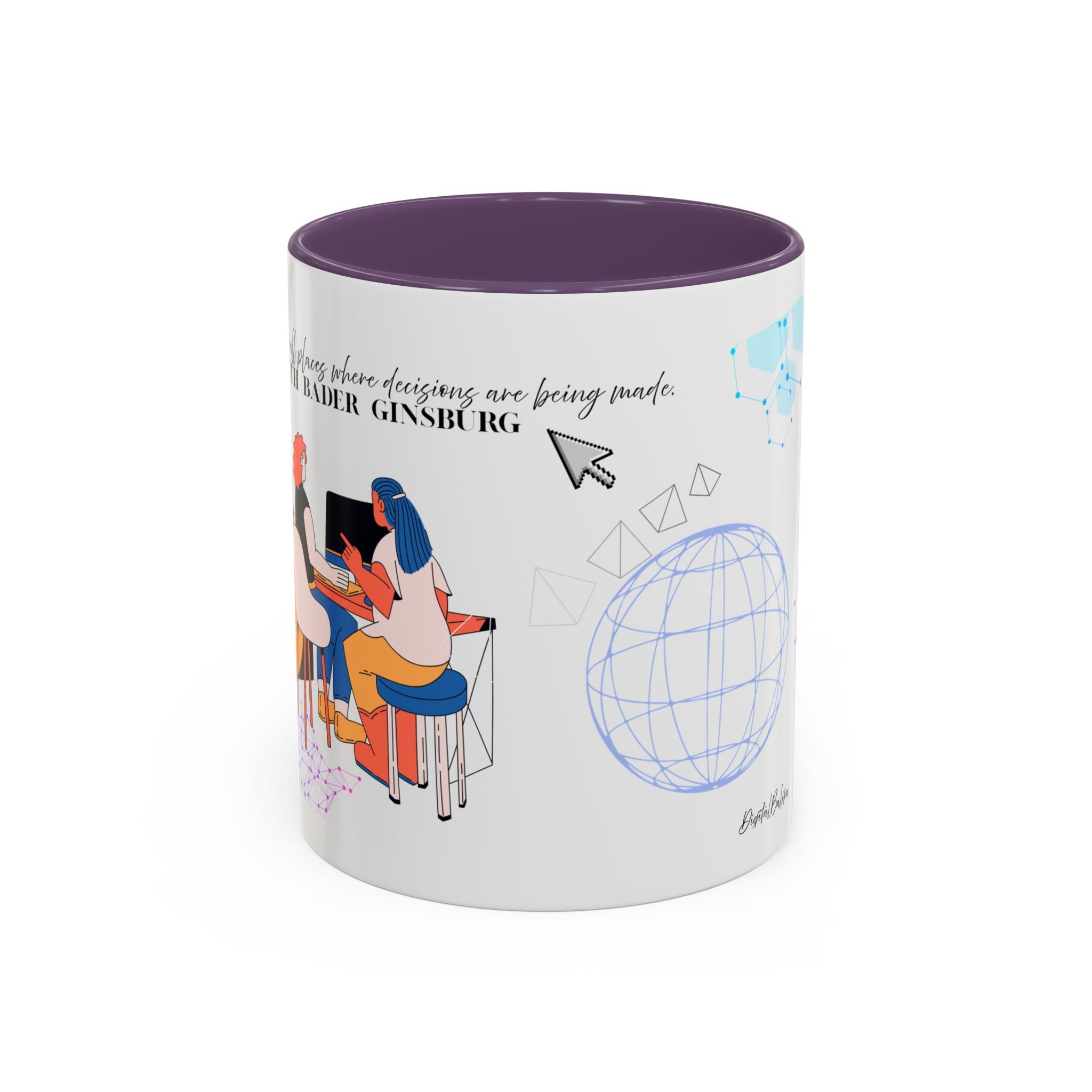 Accent Coffee Mug — 'Designs Are Being Made' Tech & Creative Team Illustration