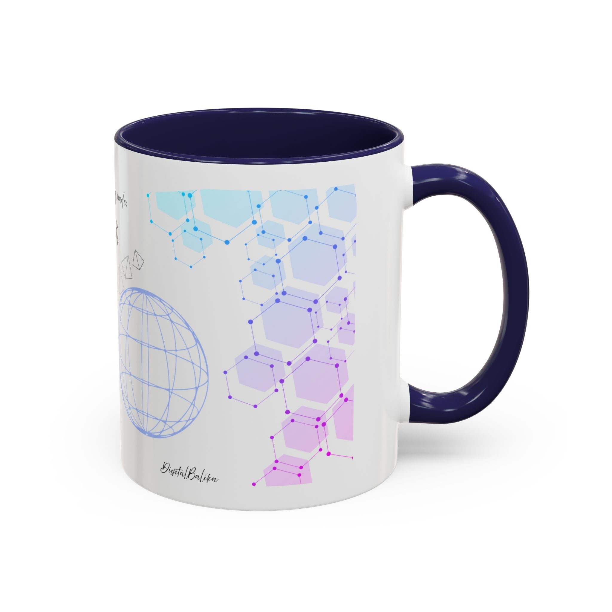 Accent Coffee Mug — 'Designs Are Being Made' Tech & Creative Team Illustration